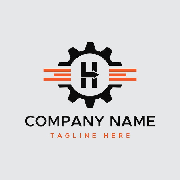 Modern Minimalist H Letter Logo Design Speed Fast and Dynamic Branding