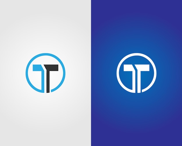 Modern T or TT Letter Logo Design