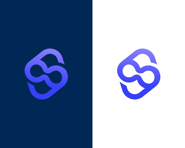 Modern Trendy Infinity Letter S Plantilla de diseño de logotipo diseño de logotipo de enlace de letra s