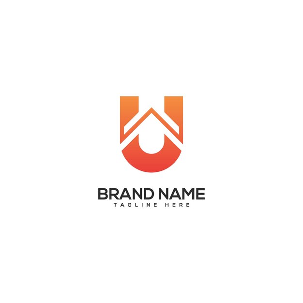 Moderna letra colorida UW WU plantilla vectorial de diseño de logotipo Iniciales logotipo de la empresa