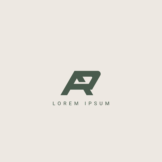 Moderna letra única AR AP AQ QA RA elementos de plantilla de diseño de íconos del logotipo