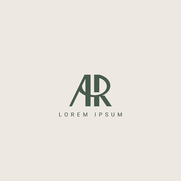 Moderna letra única AR RA elementos de plantilla de diseño de icono del logotipo