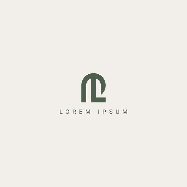 Moderna letra única PL elementos de plantilla de diseño del icono del logotipo LP