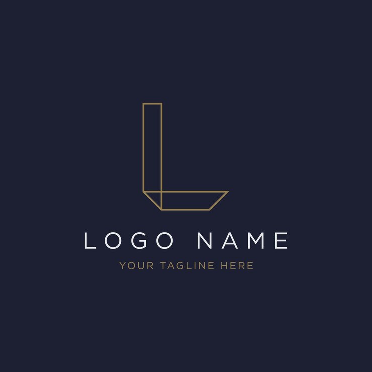 Vector moderna y lujosa letra geométrica l logotipo inicial diseño logotipo para la identidad de la empresa comercial