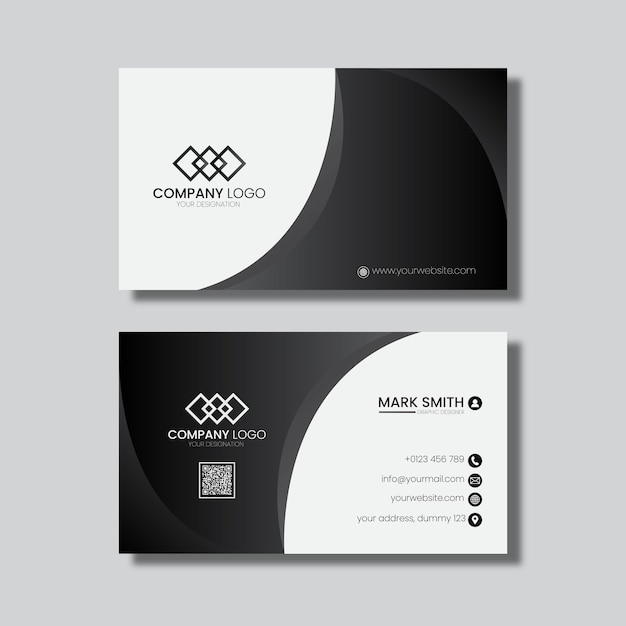 Moderna nueva tarjeta de visita profesional vector diseño único