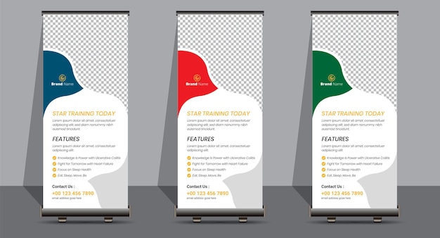 Moderna plantilla enrollable para empresas