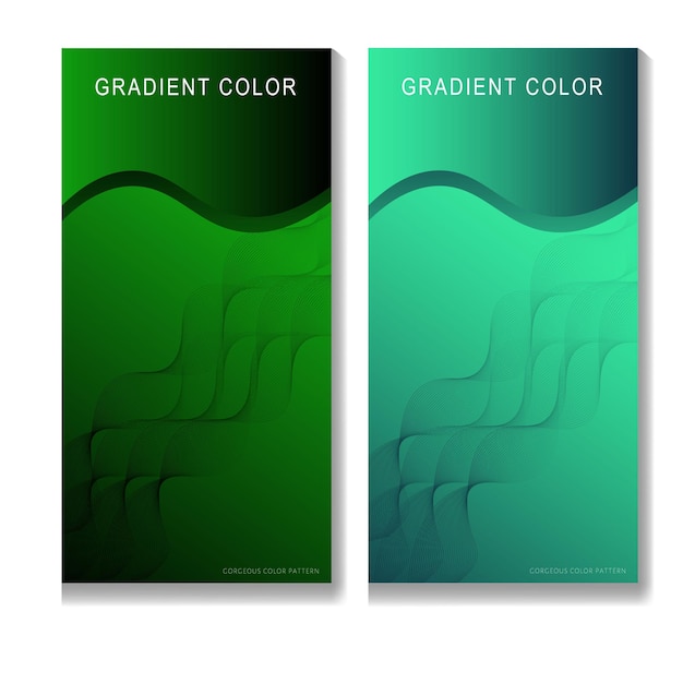 Moderna plantilla de fondo de color de gradiente verde oscuro
