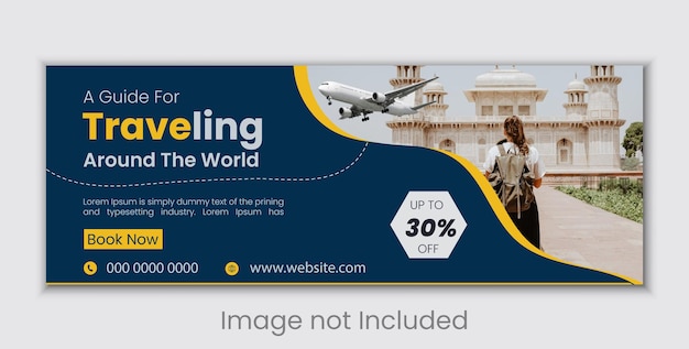 Moderna plantilla de portada de Facebook para viajes y turismo