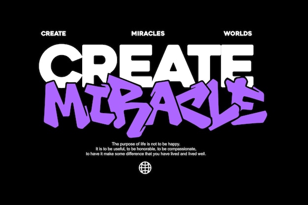 Modernas citas estéticas ropa de calle tipografía plantillas de diseño de camisetas