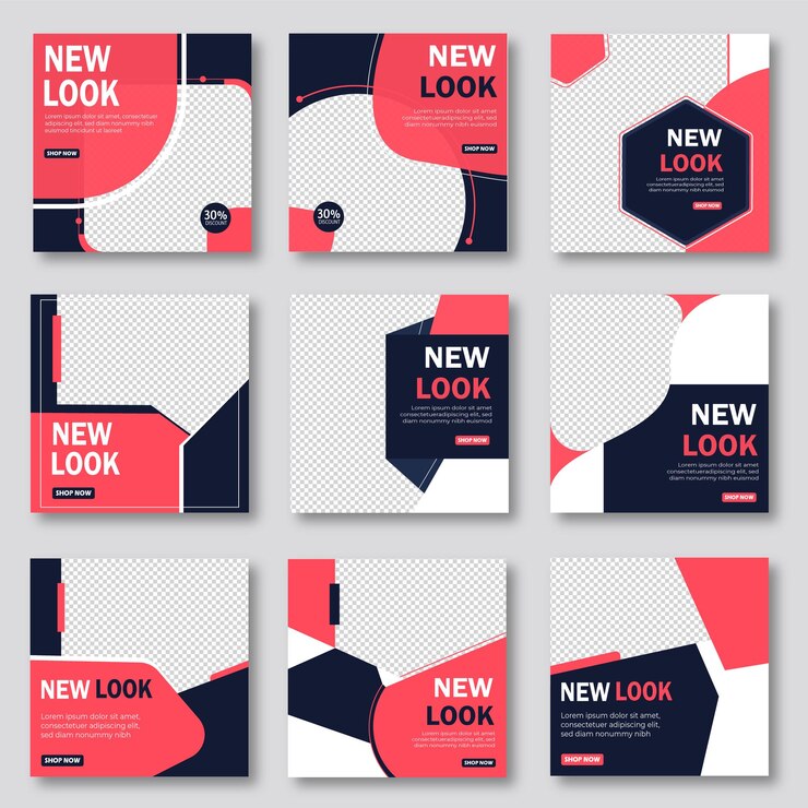 Modernas y elegantes plantillas de redes sociales para una nueva campaña de apariencia