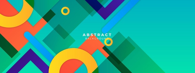 Modernas formas geométricas coloridas 3d fondo de tecnología abstracta Vector diseño gráfico abstracto patrón de banner presentación plantilla web de fondo