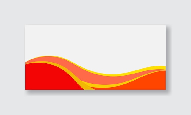 Modernas ondas de color naranja abstractas sobre un fondo blanco limpio