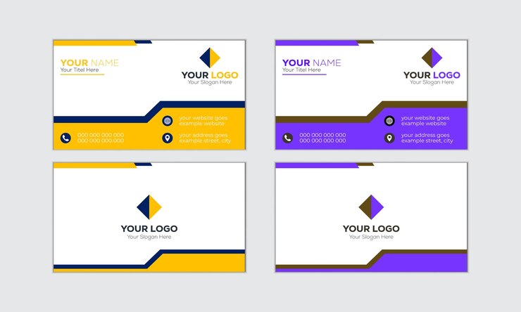 Modernas plantillas de impresión de tarjetas de visita plantilla de diseño de tarjeta de visita de dos caras diseño creativo