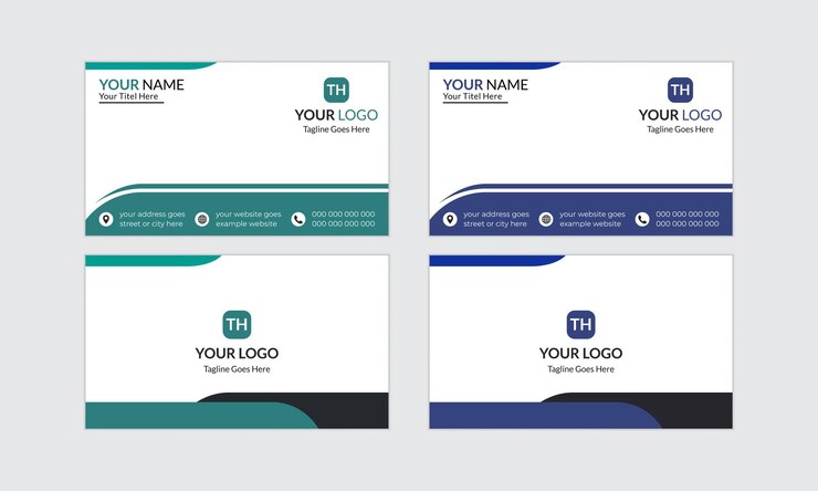 Modernas plantillas de impresión de tarjetas de visita plantilla de diseño de tarjeta de visita de dos caras diseño creativo