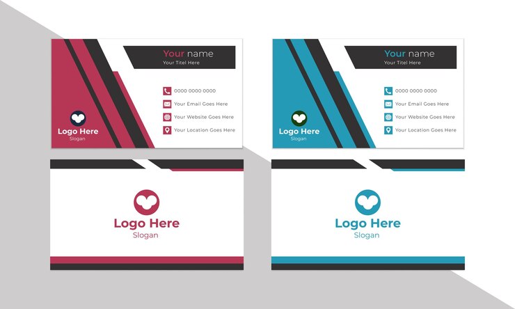 Modernas plantillas de impresión de tarjetas de visita plantilla de diseño de tarjeta de visita de dos caras diseño creativo