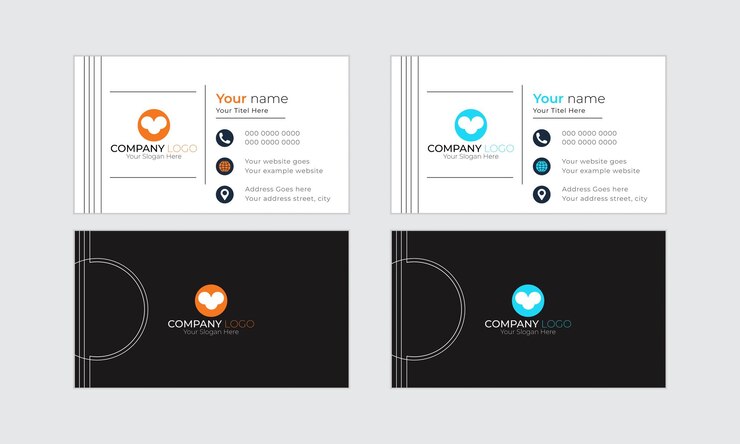 Modernas plantillas de impresión de tarjetas de visita plantilla de diseño de tarjeta de visita de dos caras diseño creativo