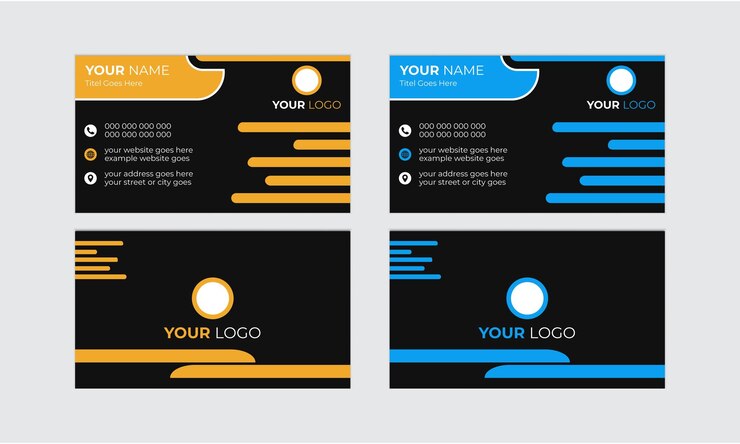 Modernas plantillas de impresión de tarjetas de visita plantilla de diseño de tarjeta de visita de dos caras diseño creativo