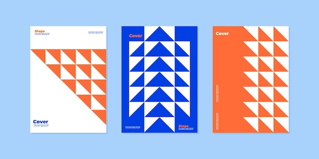 Modernas plantillas de presentación de negocios geométricas cubierta geométrica minimalista diseño de volante póster