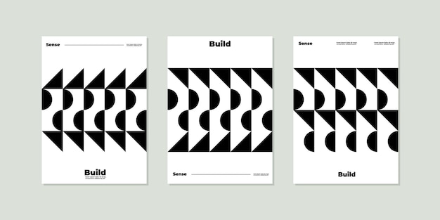 Modernas plantillas de presentación de negocios geométricas cubierta geométrica minimalista diseño de volante póster
