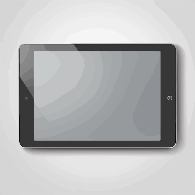 Modernas tabletas PC con una sofisticada ilustración vectorial de fondo con gradiente gris