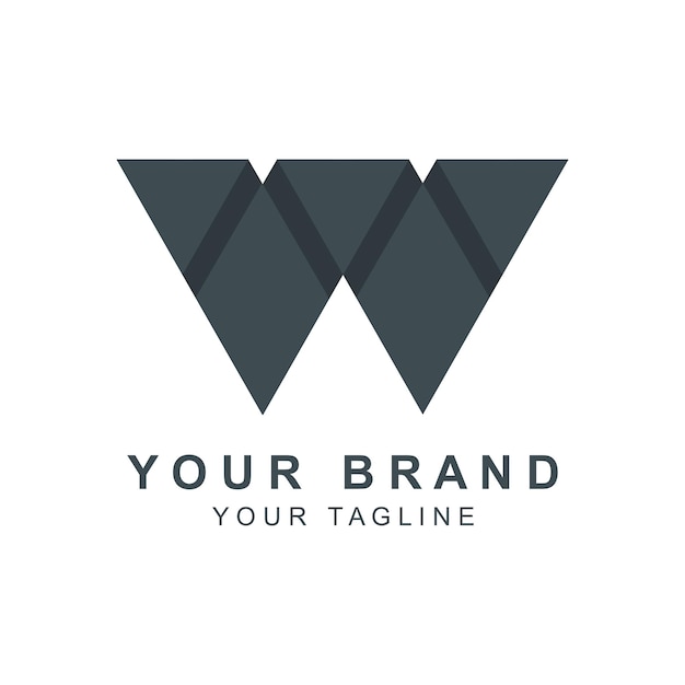 Moderno abstract simple letra W logotipo Logotipo para carta de negocios tarjeta de visita marca y empresa