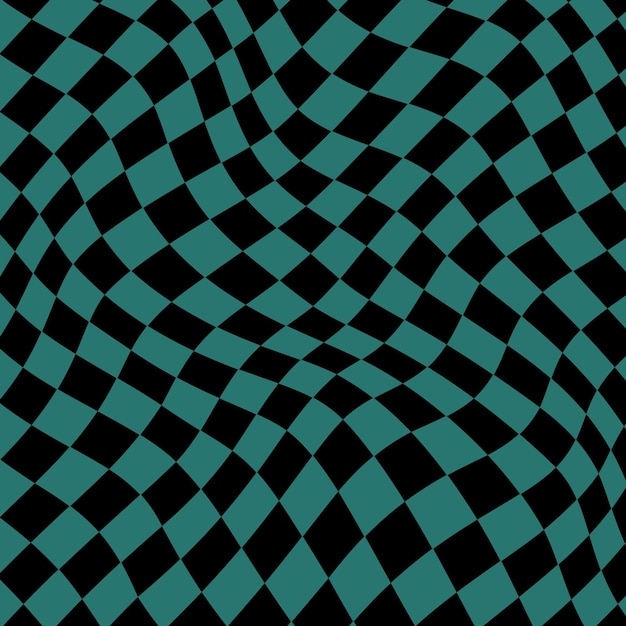 moderno abstracto geométrico barroco rectángulo de color chequear patrón de distorsión ondulado en fondo de color negro
