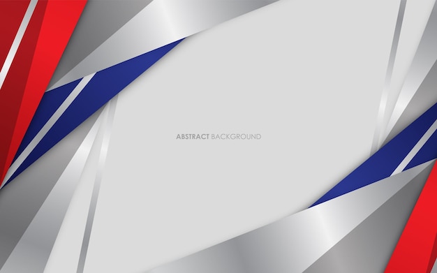 Moderno abstracto rojo azul y plata con fondo de colores blancos