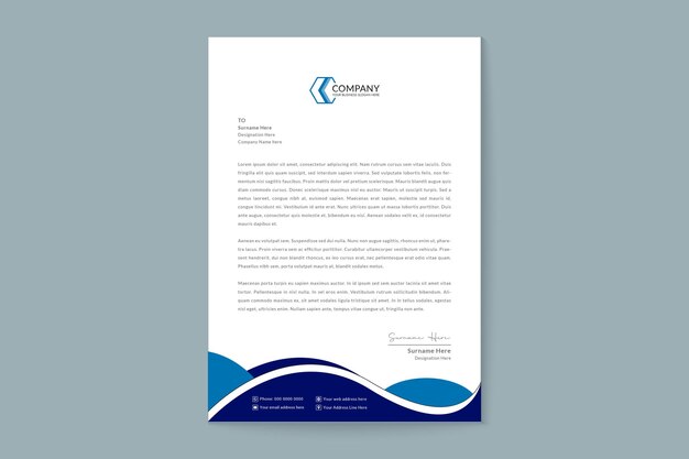 Moderno amplificador creativo plantilla de papel de carta de estilo empresarial limpio