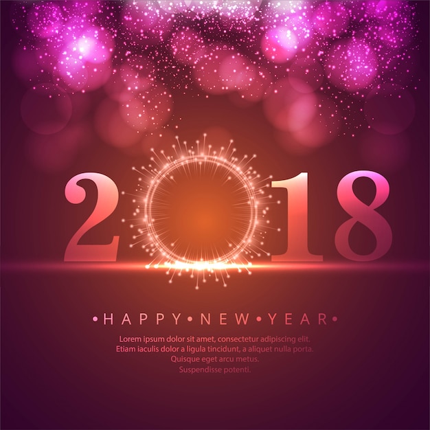 Moderno año nuevo de fondo 2018