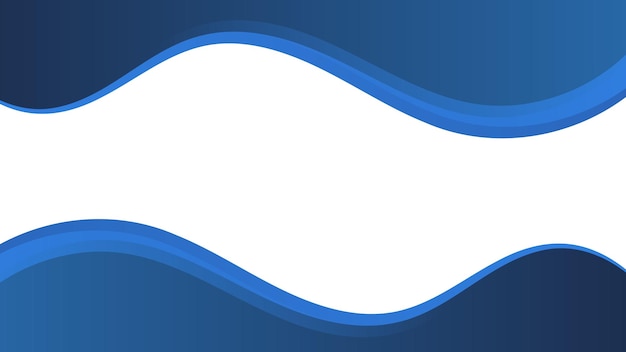Moderno azul ondulado sobre un fondo blanco limpio Perfecto para presentaciones de negocios modernas