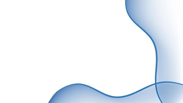 Moderno azul ondulado sobre un fondo blanco limpio Perfecto para presentaciones de negocios modernas