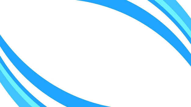 Moderno azul ondulado sobre un fondo blanco limpio Perfecto para presentaciones de negocios modernas