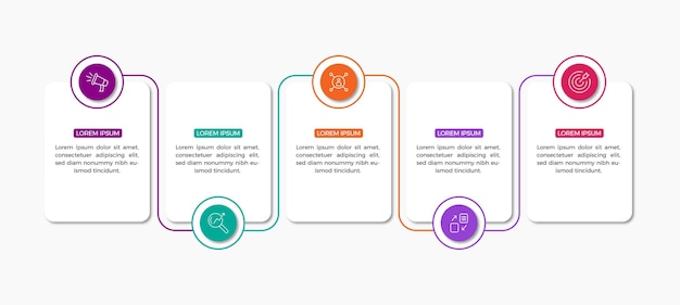 Moderno y colorido modelo de infografía para la presentación