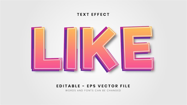 Vector moderno como efecto de texto de estilo degradado