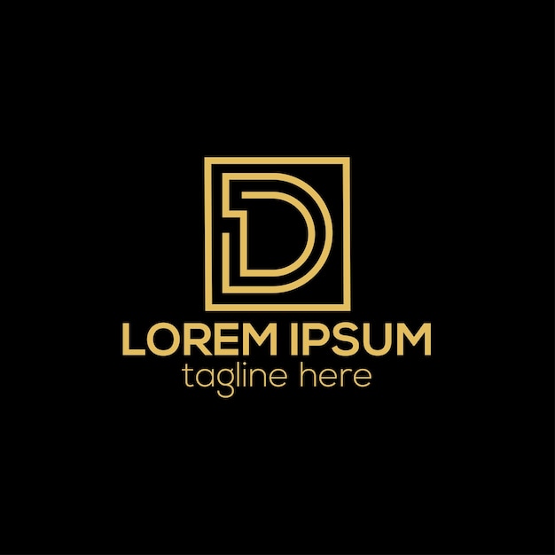 Moderno concepto de diseño de logotipo de letra D inicial ilustración de plantilla de vector aislado para negocios