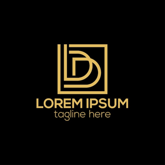 Moderno concepto de diseño de logotipo de letra inicial BD ilustración de plantilla de vector aislado para negocios