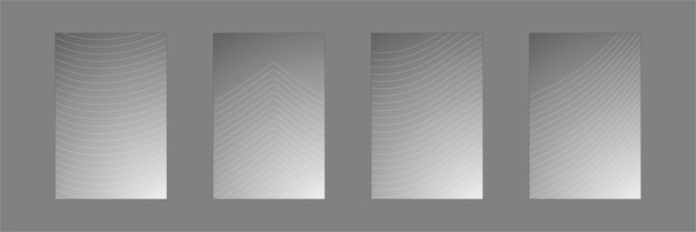 Moderno conjunto de líneas de patrón vectorial geométrico pósteres mínimos con diseño geométrica de los años veinte telón de fondo de patrón Bauhaus de moda para el diseño de portada póster