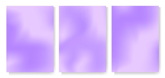 Moderno conjunto de plantillas de fondo de gradiente púrpura para el diseño web de papel tapiz de cartel de portada