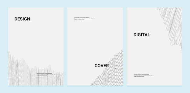 Moderno conjunto de portadas abstractas diseño de portadas mínimas presentación de volante folleto cartel cartel des