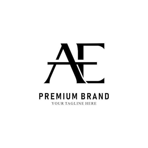 Moderno Creative AE Logo Diseño de icono inicial Basado en monograma y letras en vector de lujo