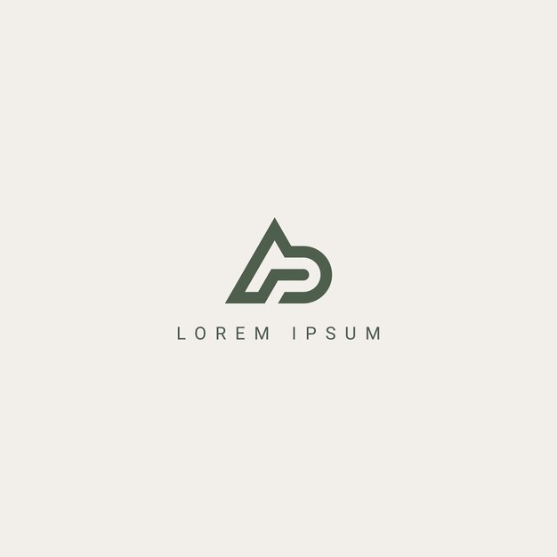 Moderno creativo letra AD DA elementos de plantilla de diseño de íconos del logotipo