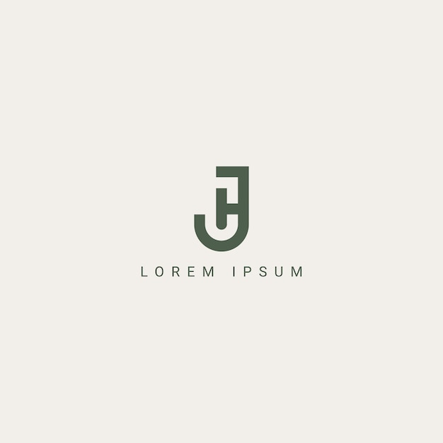 Moderno creativo Letra JH HJ elementos de plantilla de diseño de íconos del logotipo