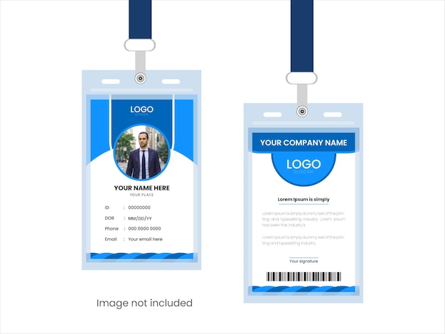 Moderno y creativo plantilla de tarjeta de identificación Diseño plantilla de diseño de tarjeta de identidad corporativa para empleado de oficina