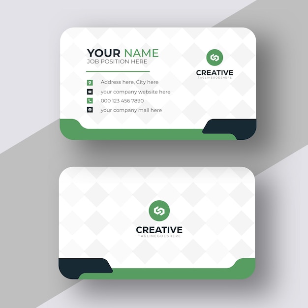 Moderno creativo sencillo limpio tarjeta de visita o plantilla de diseño de tarjeta de visita