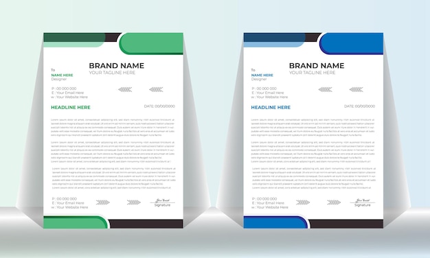 Moderno y creativo vector de trabajo gradiente de lujo bufete de abogados plantilla de diseño de papel de carta