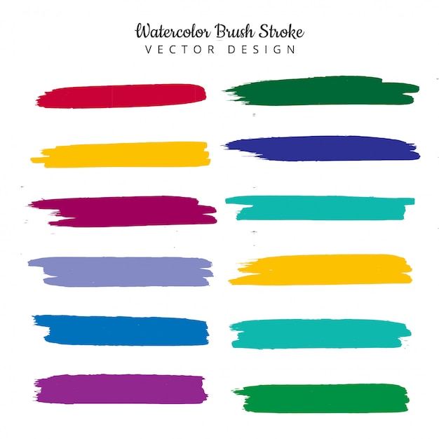 Moderno diseño colorido acuarela trazo