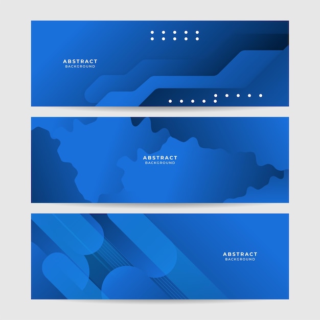 Moderno diseño creativo de fondo de banner web abstracto azul