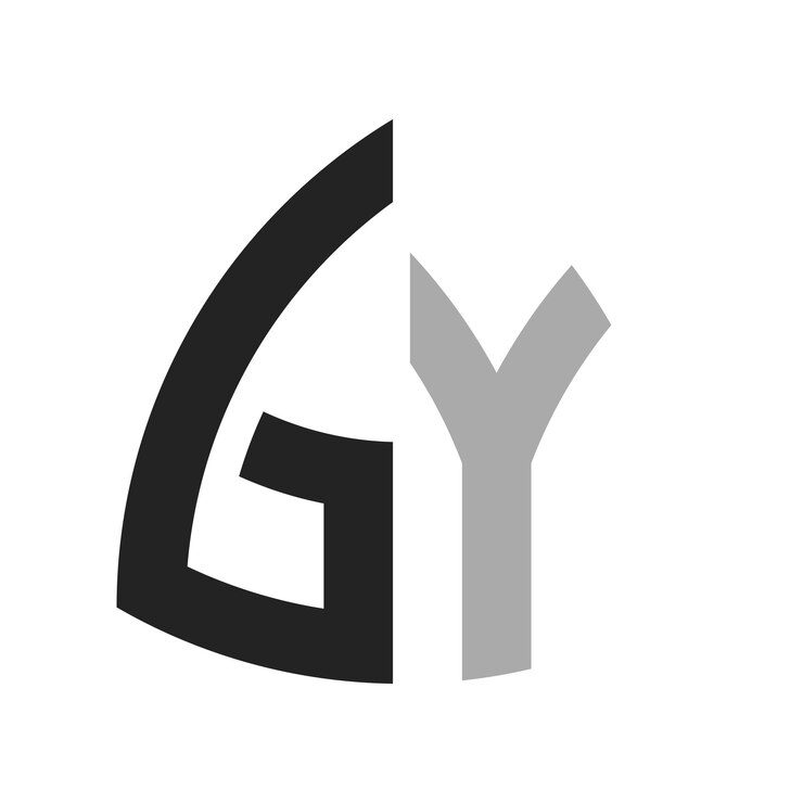 Vector moderno diseño creativo del logotipo gy icon de la carta gy para cualquier negocio y compañía