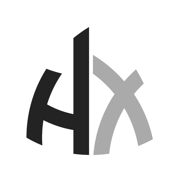 Moderno diseño creativo de logotipo HX Icon de letra HX para cualquier negocio y empresa