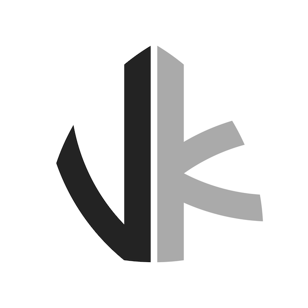 Moderno diseño creativo del logotipo de VK Carta icono de VK para cualquier negocio y empresa